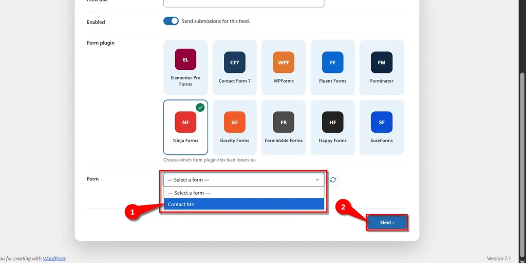 Ninja Forms Zoho Desk Integration: Connect and Create Customer Automatically. 5 Select form- Ninja Forms Zoho Desk Integration