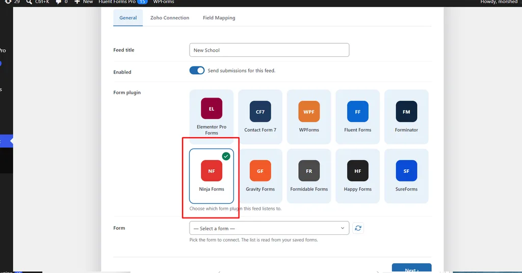 Ninja Forms Zoho CRM Integration: Connect and Create Leads Automatically. 4 Form plugin- Ninja Forms Zoho CRM Integration