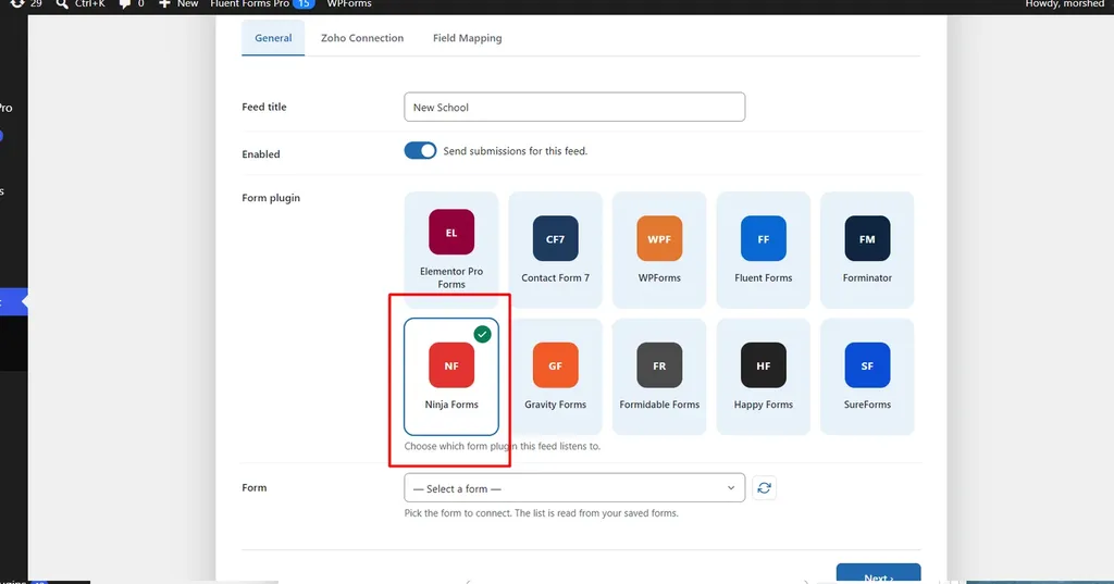 Ninja Forms Zoho Bigin Integration: Connect and Create Leads Automatically. 4 Form plugin- Ninja Forms Zoho Bigin Integration