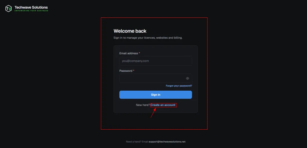 Log in or create an account on the FormBridge for Zoho subscription site